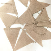 10 Meters 46 Flags Triangle Hessian Banner Burlap Rustic Bunting